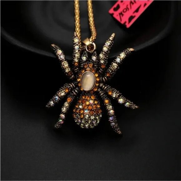 NWT. Betsey Johnson Champagne Golden.Retro Tarantula - Picture 4 of 4